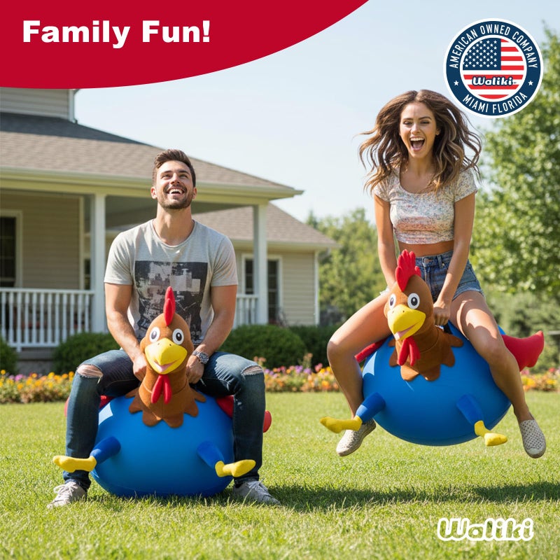 WALIKI Hopper Ball for Adults Ages 13-101 | Hippity Hop | Jumping Hopping Ball (Rooster) - Image 5